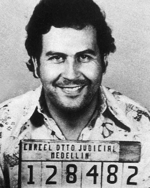 Colombian Mobster Pablo Escobar Glossy Keychain Drug Lord Mugshot Print