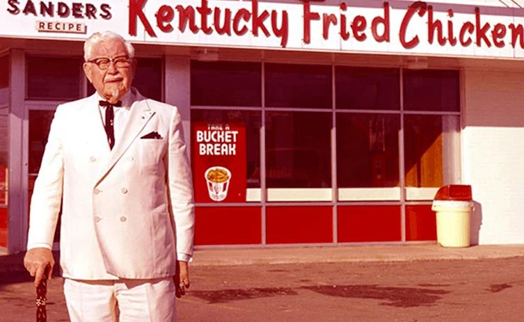 Colonel Harland Sanders And A Kfc Kentucky Fried Chicken Magnet Print 8 X 10
