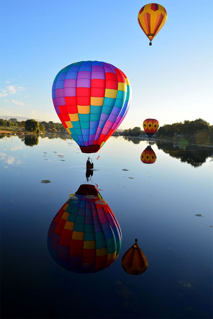 Colorful Hot Air Balloon In Sky Aircraft Print Wall Home Decor Jigsaw Puzzle