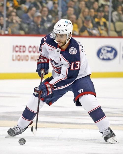 Columbus Blue Jackets Johnny Gaudreau Glossy Photo Spotlight Print Poster 2