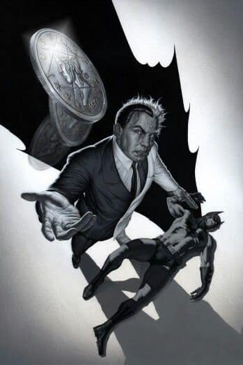 Comic Art Villain Hero Showdown Print Poster
