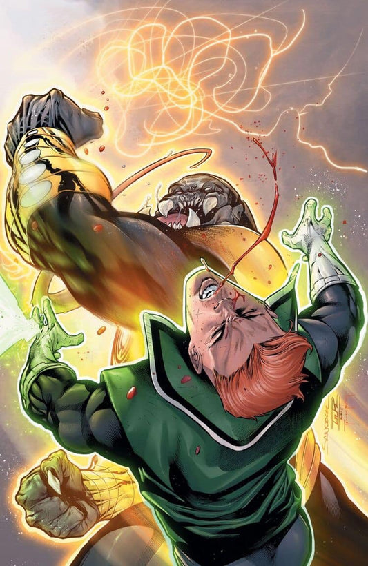 Comic Battle Scene Superheroes Print Poster
