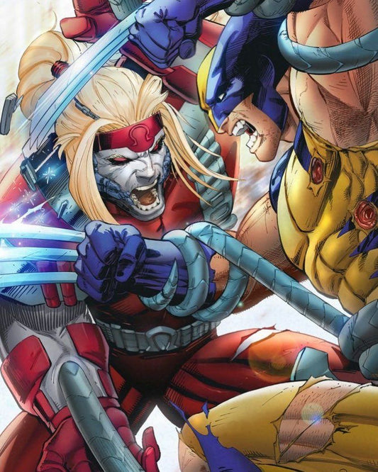 Comic Book Fight Characters Print Poster