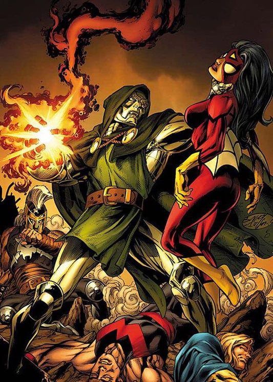 Comic Book Superheroes Battle Print Poster