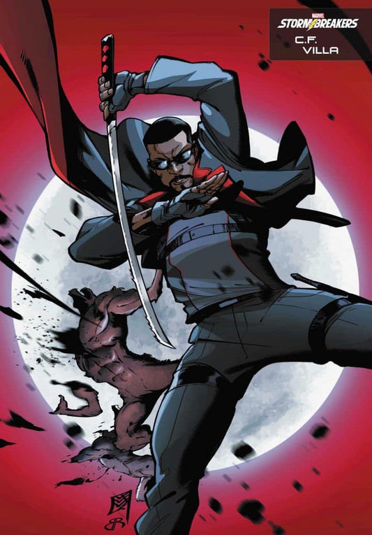Comic Character Battle Night Scene Print Poster