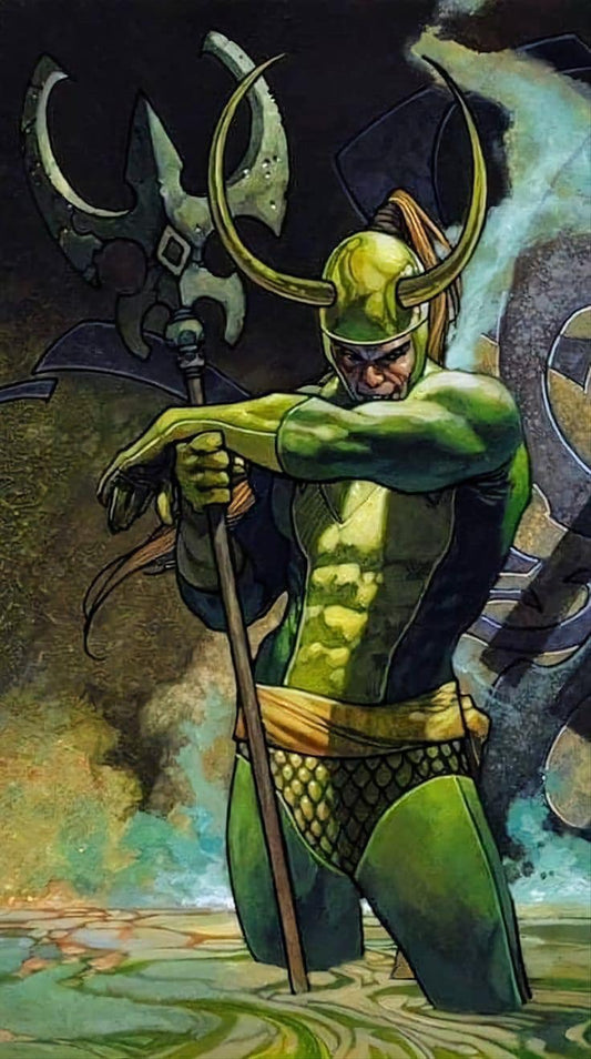 Comic Character Loki Illustration Print Poster