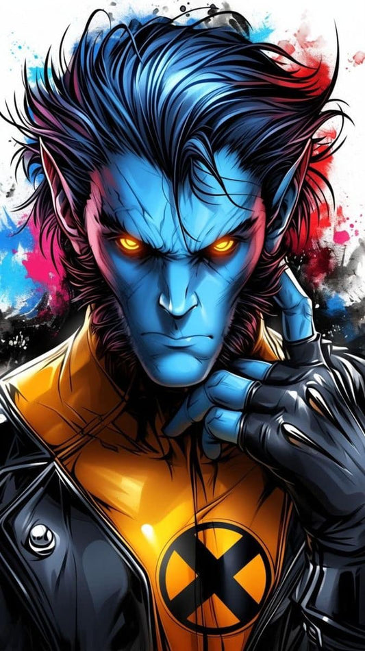 Comic Character Nightcrawler Portrait Print Poster