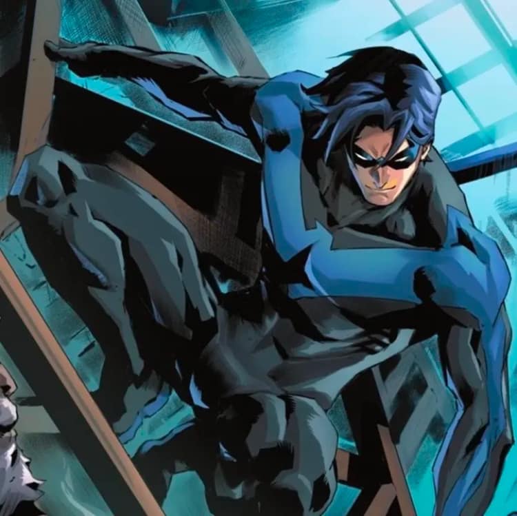 Comic Character Nightwing Action Pose Print Poster