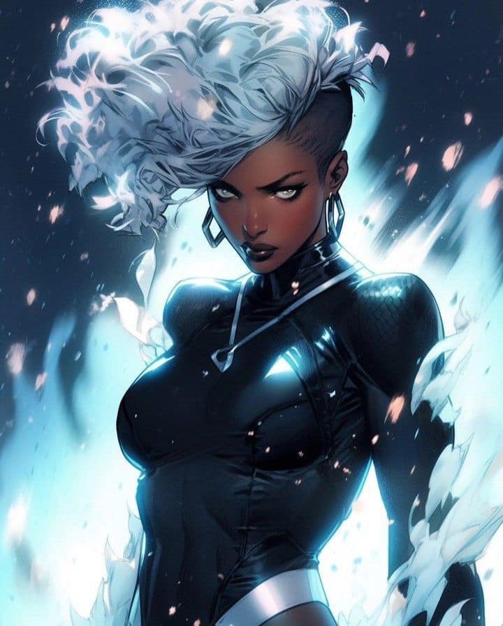 Comic Character Portrait Storm Print Poster