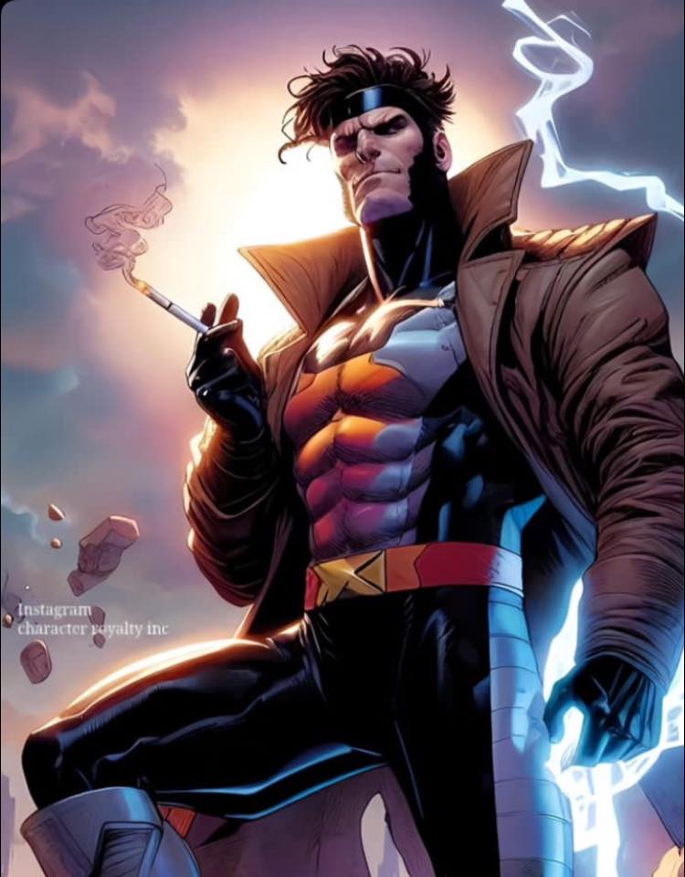 Comic Character Smoking Portrait Print Poster