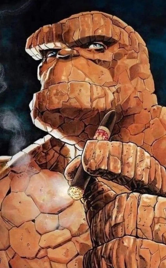 Comic Character Stone Figure Print Poster