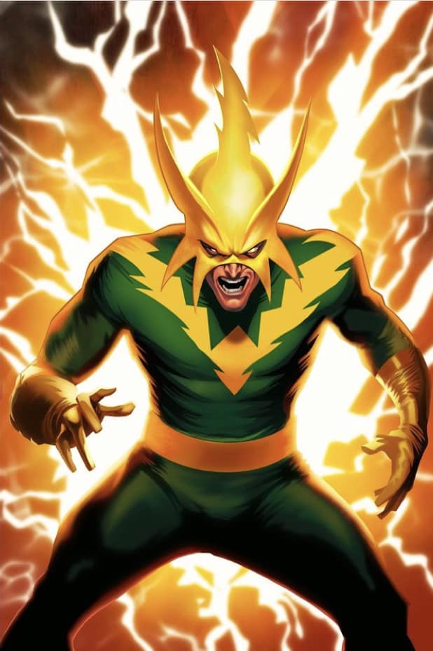 Comic Character Superhero Energy Print Poster
