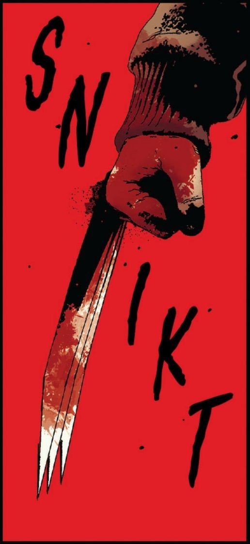 Comic Snikt Hand With Claws Print Poster