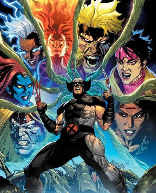 Comic Superheroes Battle Scene Print Poster