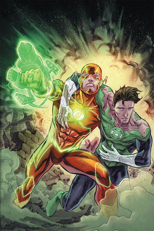 Comic Book Green Lantern And Flash Faster Art Print Decor Jigsaw Puzzle
