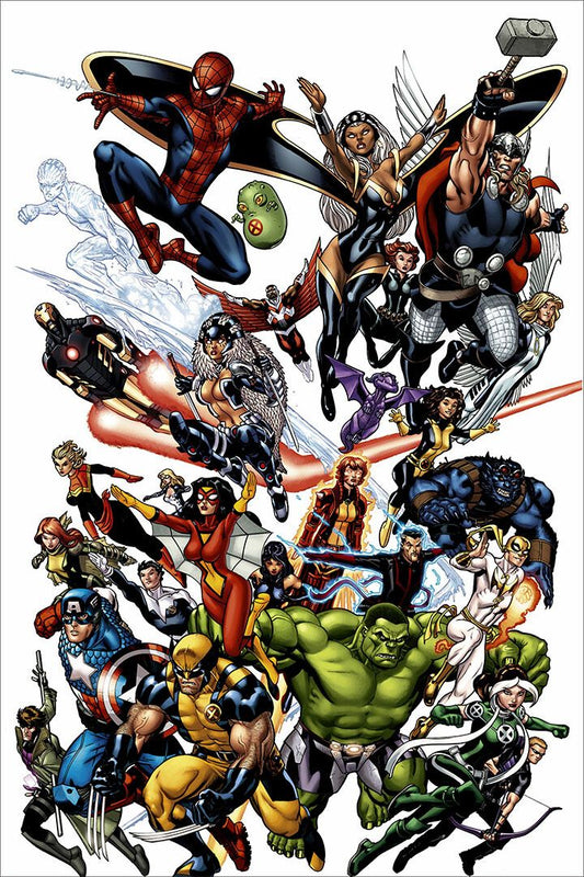 Comic Characters Hulk Spiderman Wolverine Art Home Jigsaw Puzzle