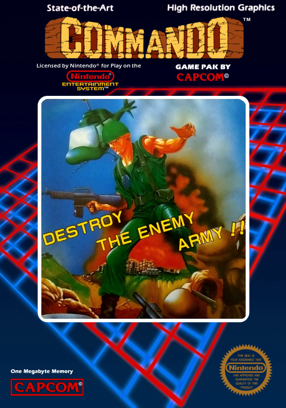 Commando (Usa) Nes Print Poster