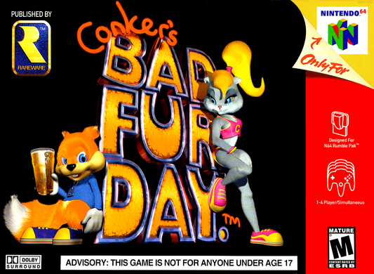 Conker S Bad Fur Day N64 Print Poster