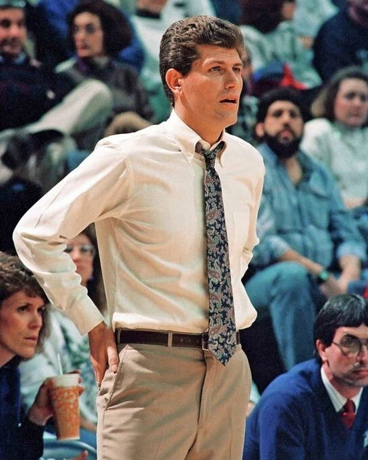 Connecticut Huskies Geno Auriemma Glossy Keychain Keychain College Print