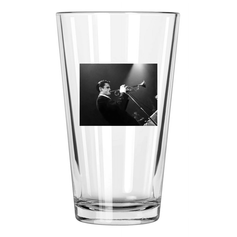 Cool Jazz Chet Baker Photo Music Entertainment Trumpet Pint Beer Drinking Glass