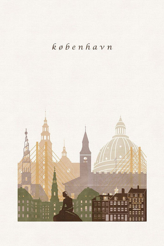 Copenhagen Denmark City Design Travel Painting Wall Home Decor Jigsaw Puzzle