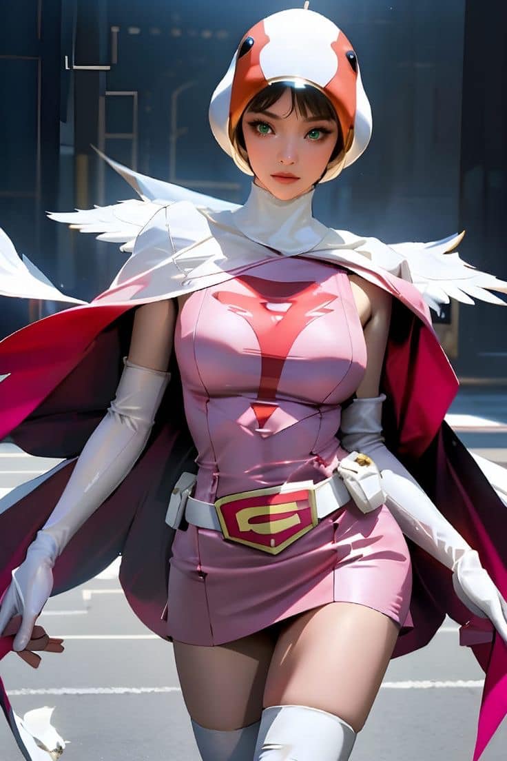 Cosplay Futuristic Character Street Print Poster
