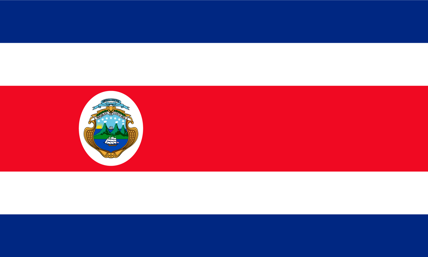 Costa Rica Flag Print Poster