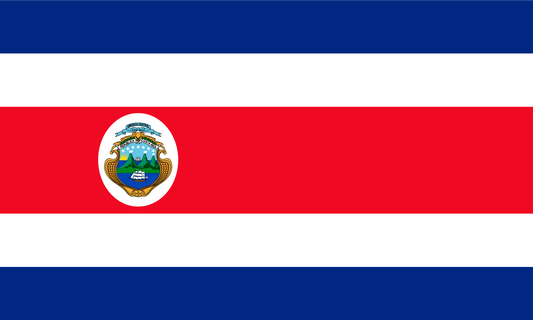 Costa Rica Flag Print Poster