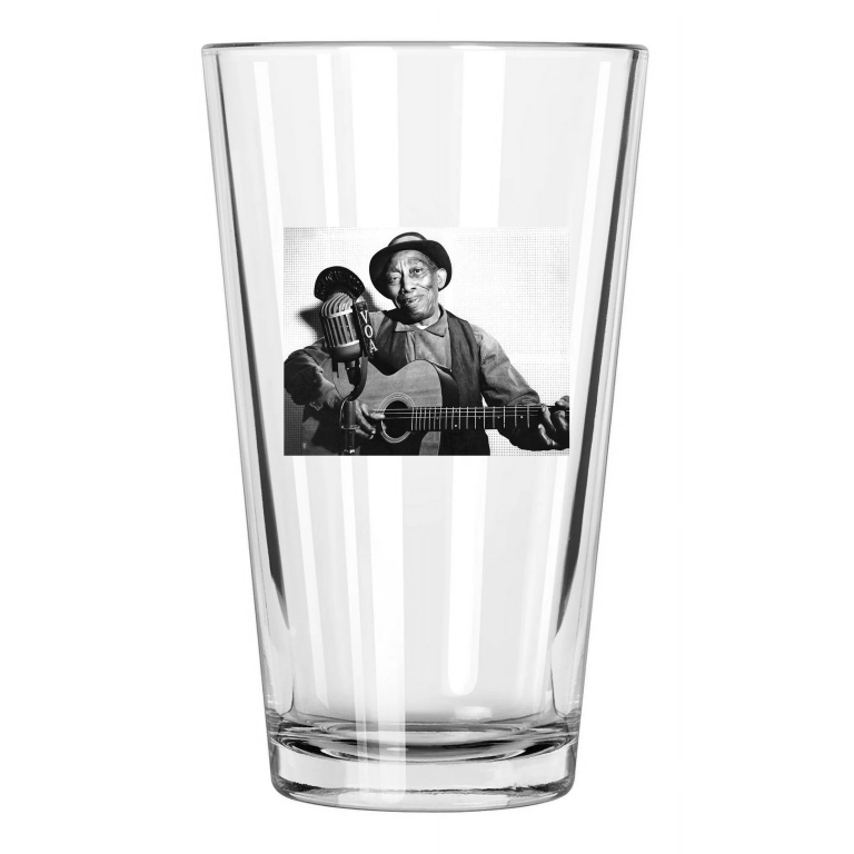 Country Blues Singer Mississippi John Hurt Guitarist Pint Beer Drinking Glass