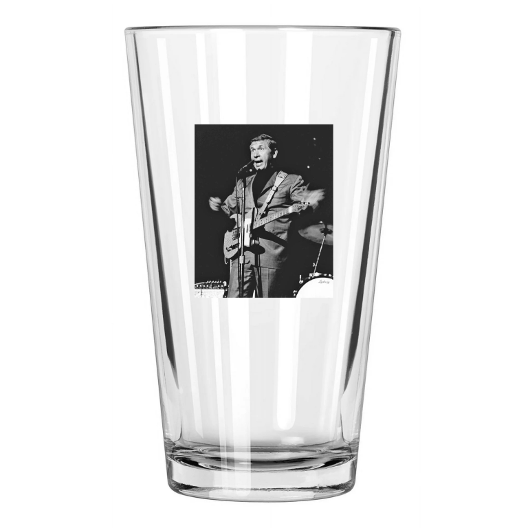 Country Singer Buck Owens Bakersfield Sound Hee Haw Pint Beer Drinking Glass