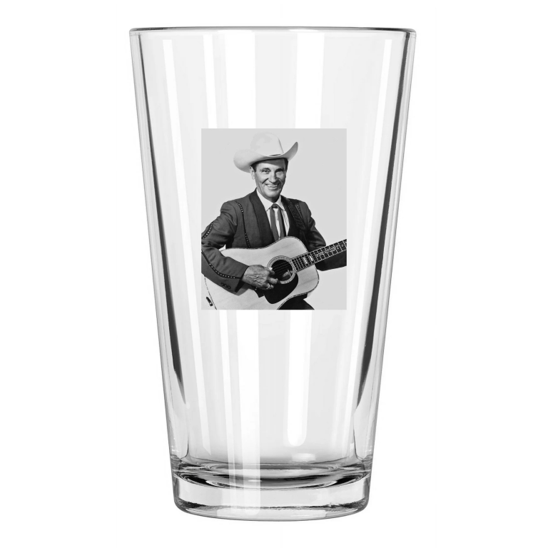 Country Singer Ernest Tubb Photo Honky Tonk Western Pint Beer Drinking Glass