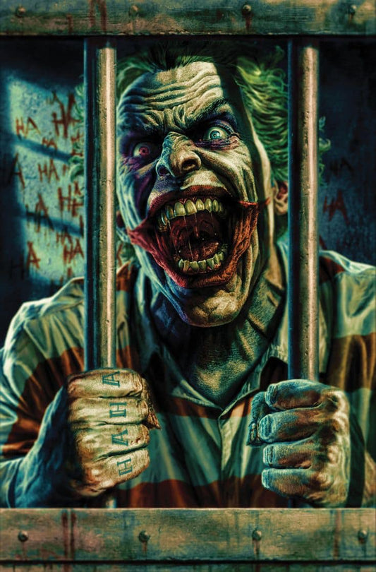Crazed Clown Prisoner Portrait Print Poster
