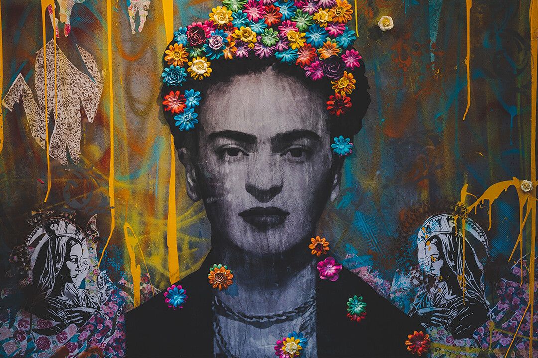 Creative Graffiti Wall Portrait Of Frida Kahlo Art Wall Decor Jigsaw Puzzle