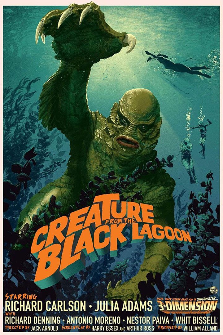 Creature From The Black Lagoon Movie English Horror Action Keychain