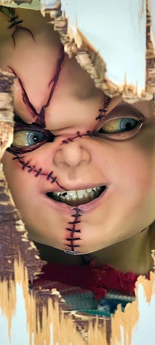 Creepy Doll Closeup Print Poster