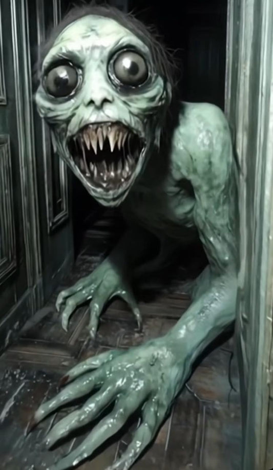 Creepy Monster Hallway Print Poster