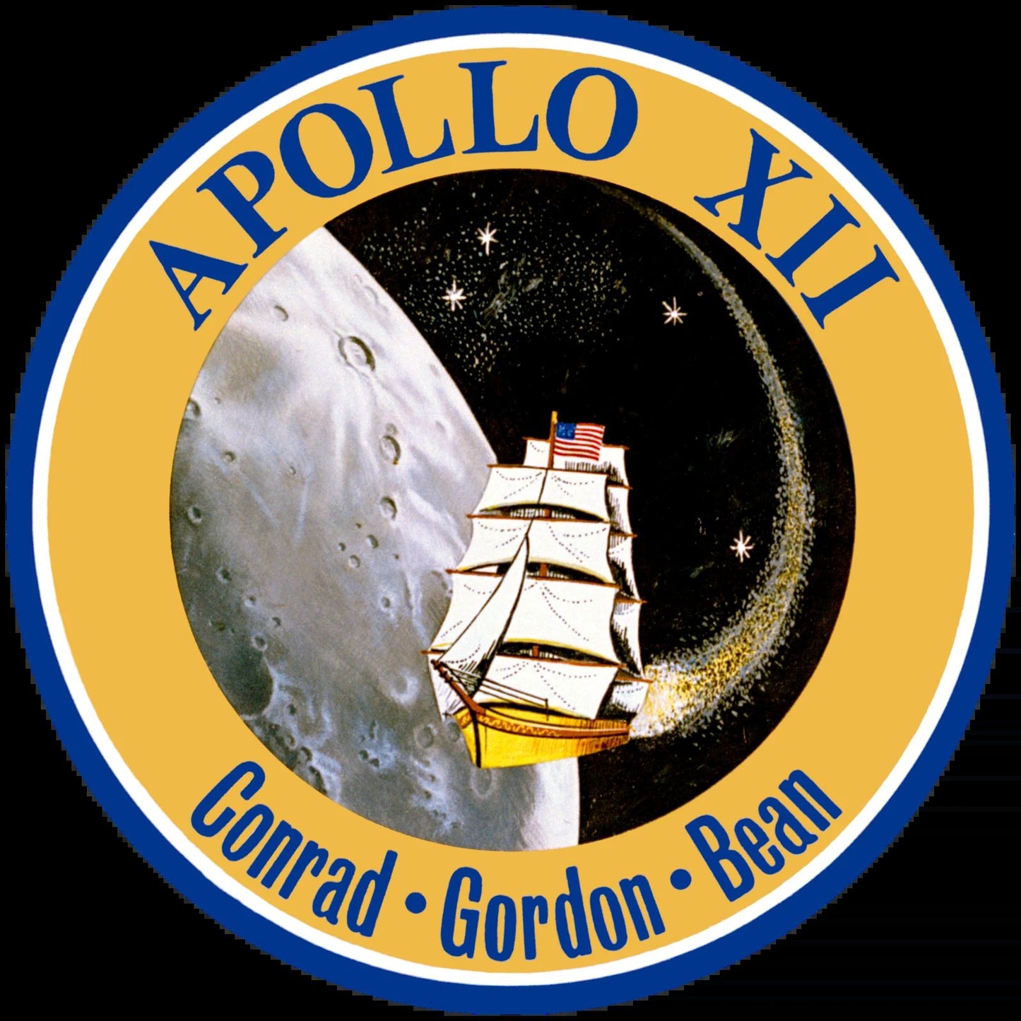 Crew Insignia Conrad Gordon Bean Apollo 12 Magnet Picture Magnet Nasa