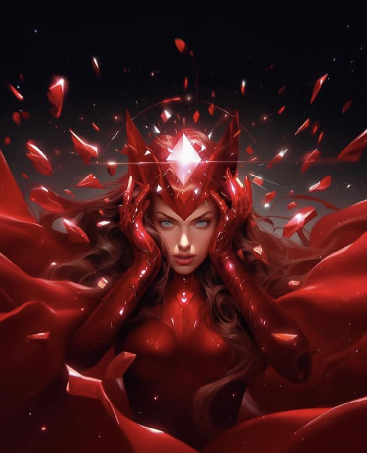 Crimson Magic Portrait Jigsaw Puzzle