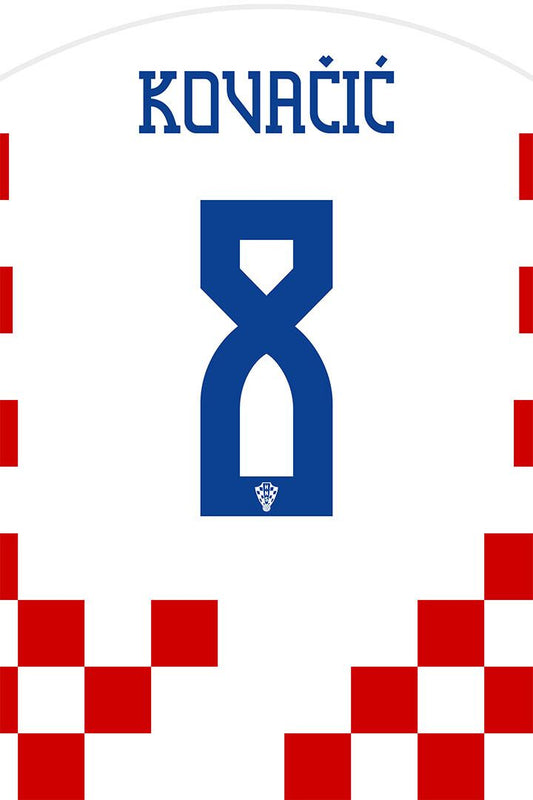 Croatia #8 Mateo Kovacic World Soccer Championship Wall Decor Jigsaw Puzzle