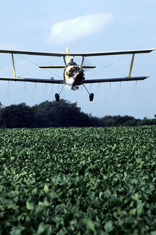 Cropduster Flying Over Fields Jigsaw Puzzle Painting Jigsaw Puzzle