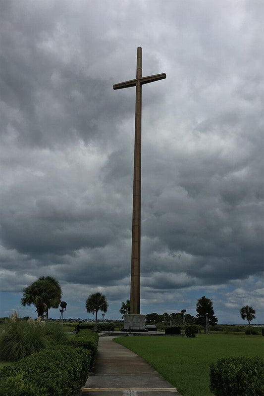 Cross At Saint Augustine Shore Print Jigsaw Puzzle