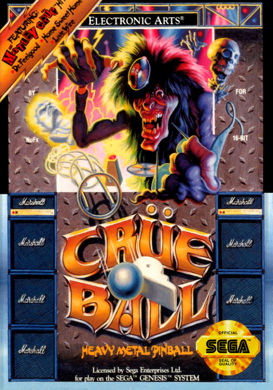 Crue Ball Heavy Metal Pinball (Usa) Genesis Print Poster