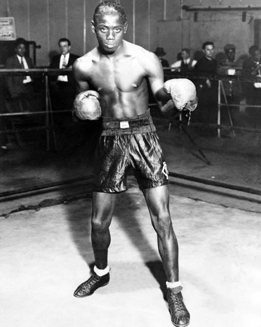 Cuban Boxer Eligio Montalvo 'Kid Chocolate' Glossy Boxing Magnet Pose Magnet