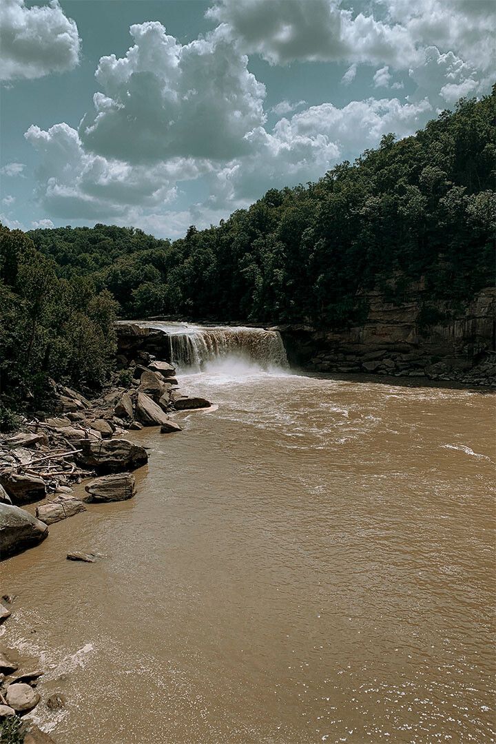 Cumberland Falls In Kentucky Landscape Print Jigsaw Puzzle