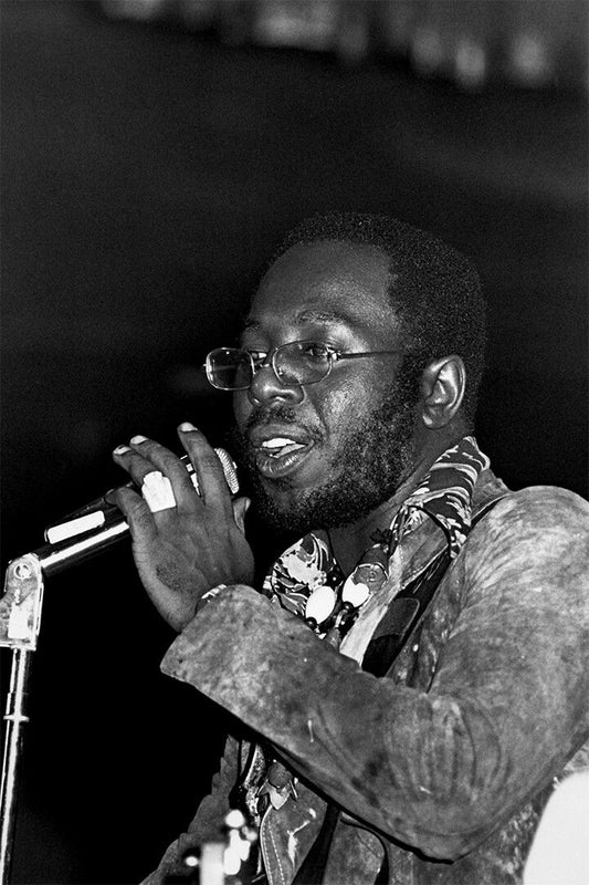 Curtis Mayfield Singing Print Jigsaw Puzzle