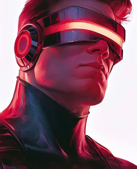 Cybernetic Hero Portrait Print Poster