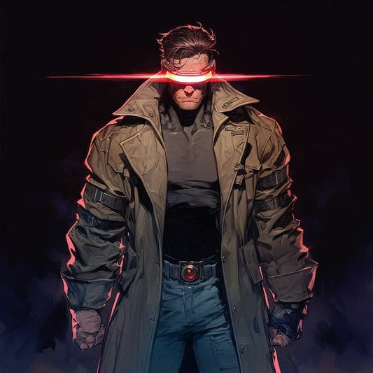 Cyborg Character Portrait Print Poster