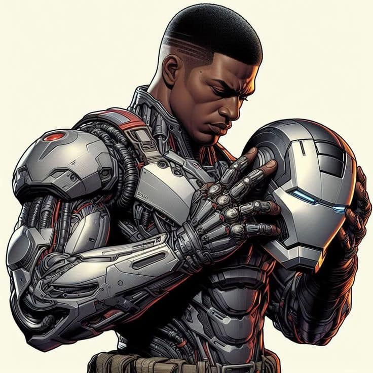 Cyborg Emotional Connection Print Poster