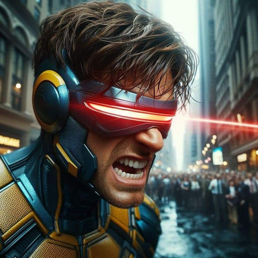 Cyborg Hero In Urban Environment Print Poster