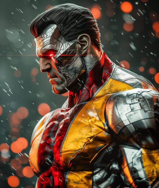 Cyborg Hero Portrait (2) Print Poster